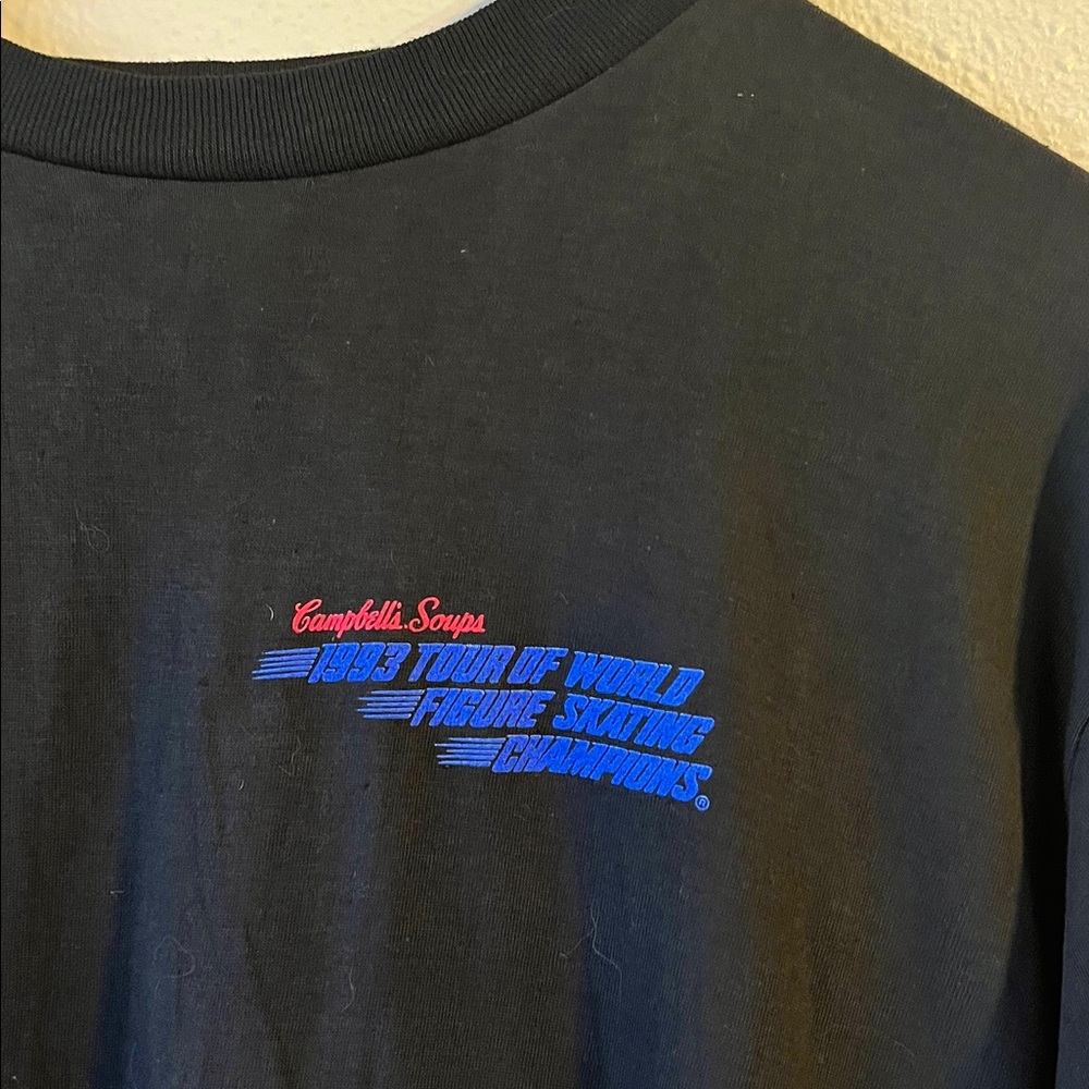 Vintage 90's Tour of World Figure Skating Champions Campbell's Soup Shirt - Picture 4 of 6